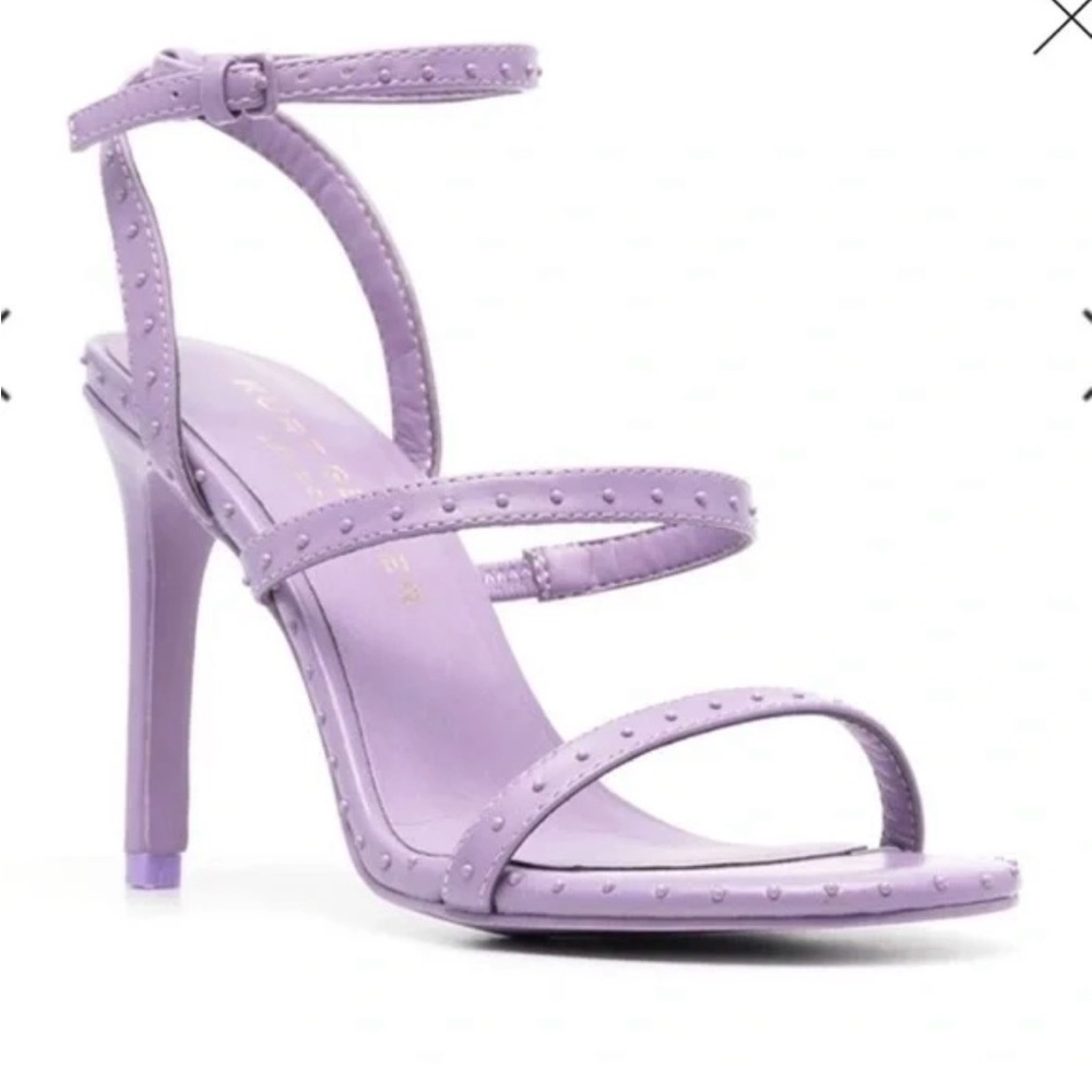 Lavender Studded Strappy High Heels